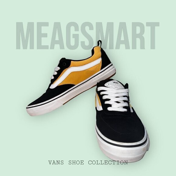 VANS x Kyle Walker Pro Pop Cush Suede Black And Yellow Skate Shoes - Picture 1 of 6